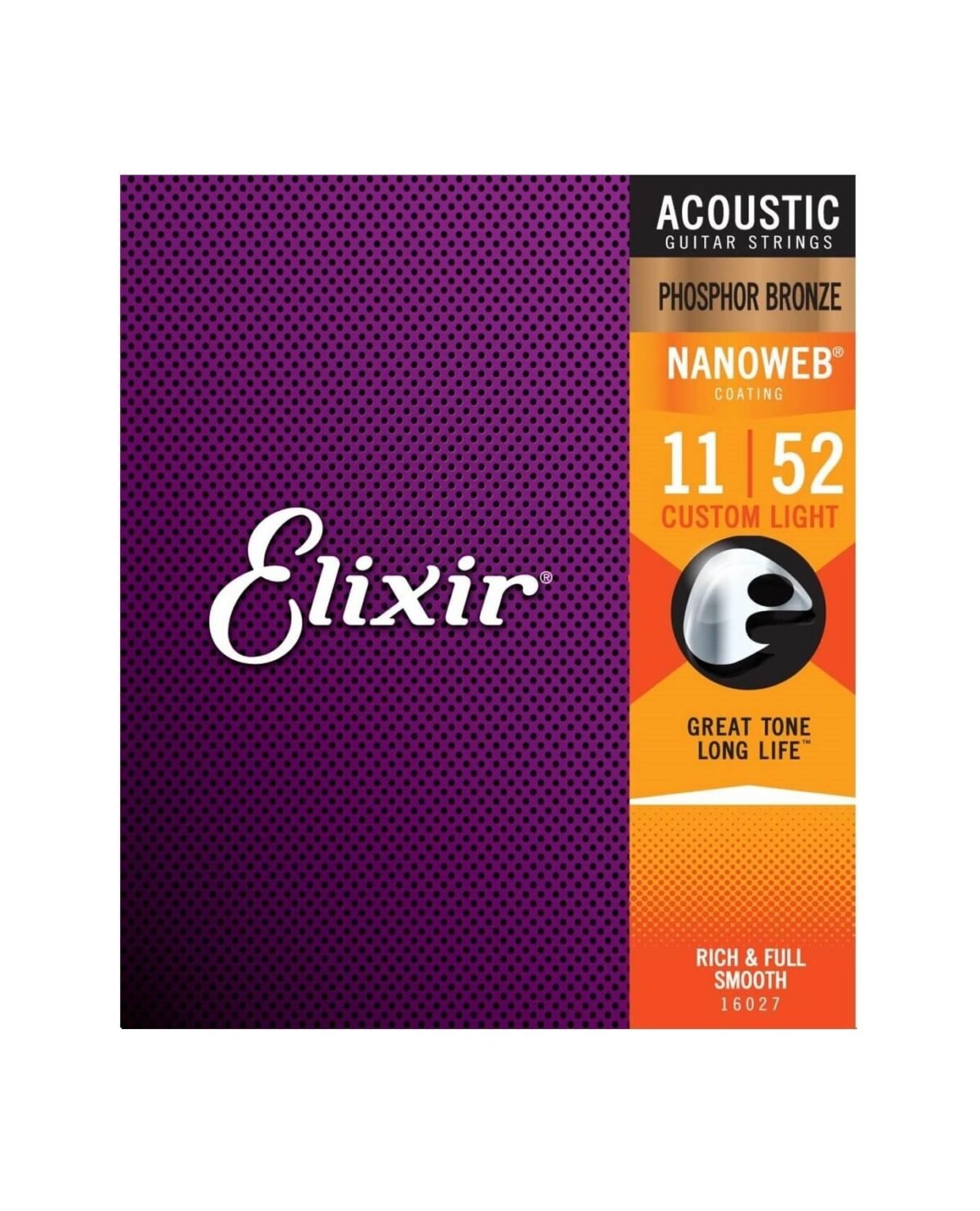 Elixir 16027 Nanoweb Phosphor Bronze 11-52