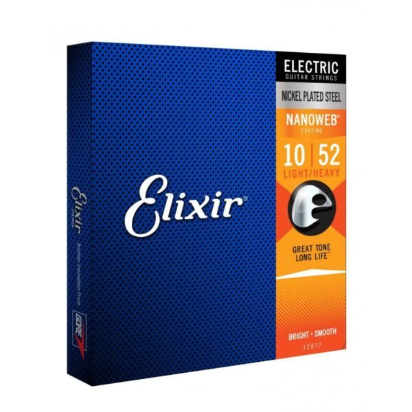 Stygos elektrinei gitarai Elixir 12077 Nanoweb Light-Heavy 10-52 (2)