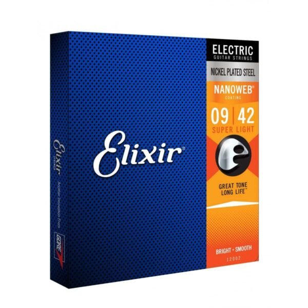 Stygos elektrinei gitarai Elixir 12002 Nanoweb Super Light 9-42 (2)