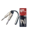 Adapteris 1 stereo jack-2 mono jack Stagg YC-0,1/1PFS2PH