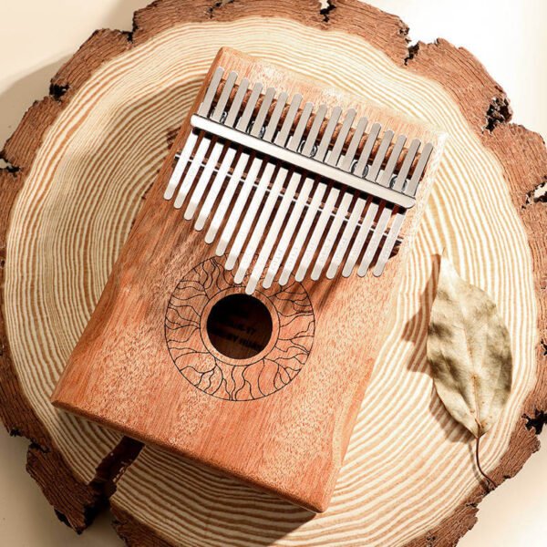 Kalimba-lotus-leaf-palm-rest-hollow-17keys-Hluru-Huashu-KHD17-Mahogany-