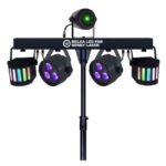 Šviesos efektų komplektas LIGHT4ME T-BAR LED DERBY