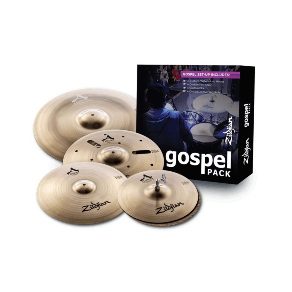 Būgnų lėkščių komplektas Zildjian AC0801G Gospel Pack