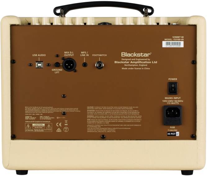 Stiprintuvas akustinei gitarai Blackstar Sonnet 60 Blond