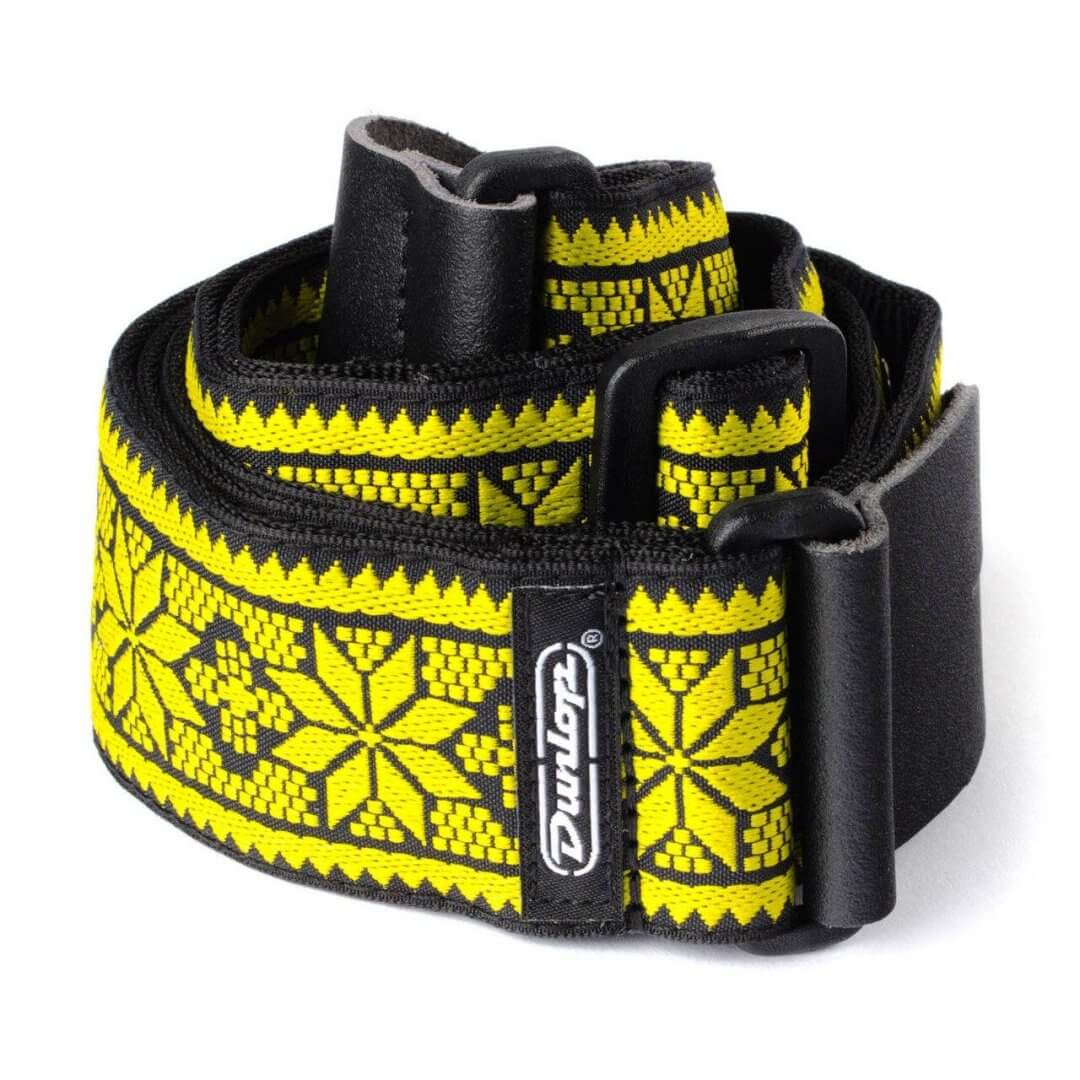 Gitaros diržas Dunlop Jacquard Fillmore Yellow