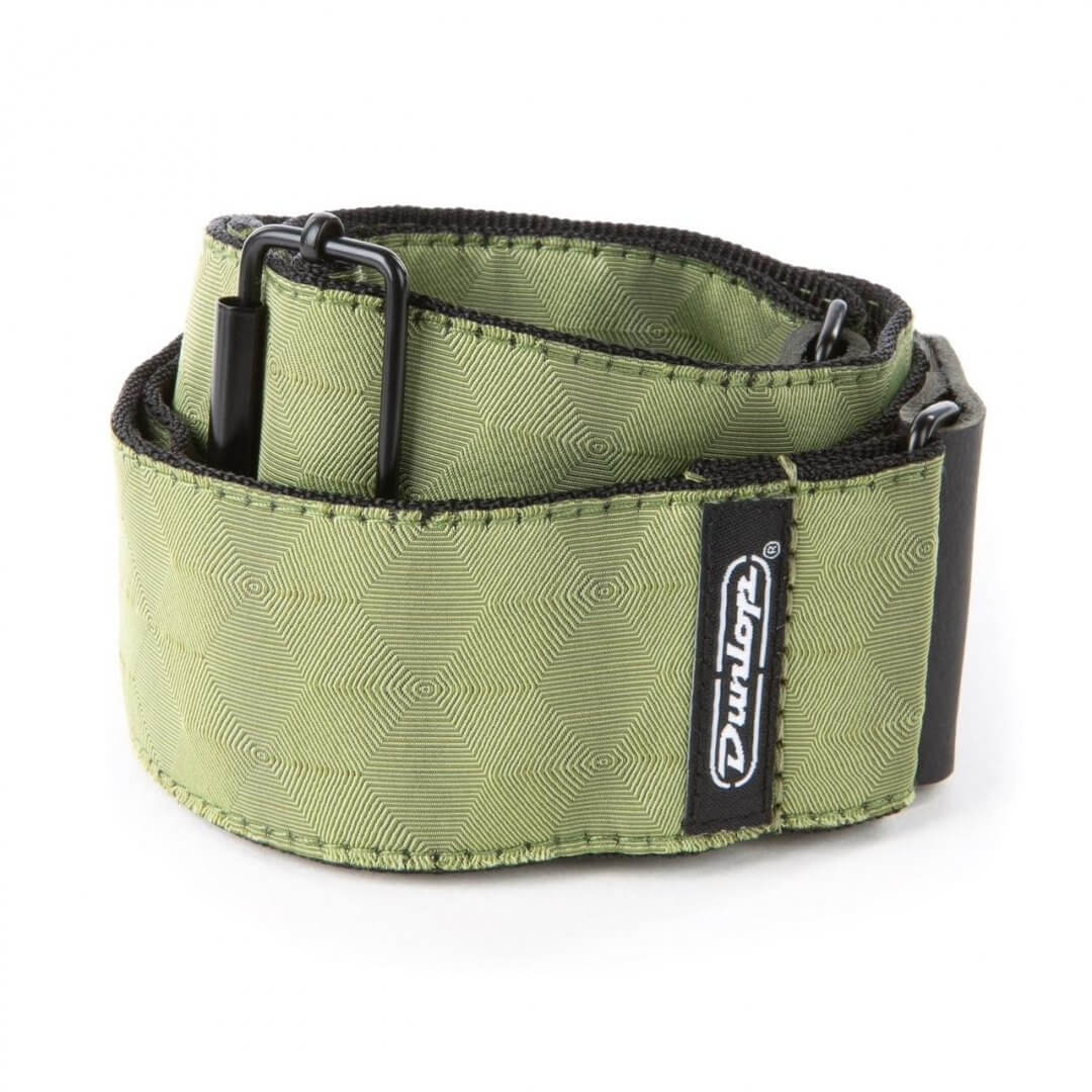 Gitaros diržas Dunlop Designer Jacquard Hexagon Echo Olive