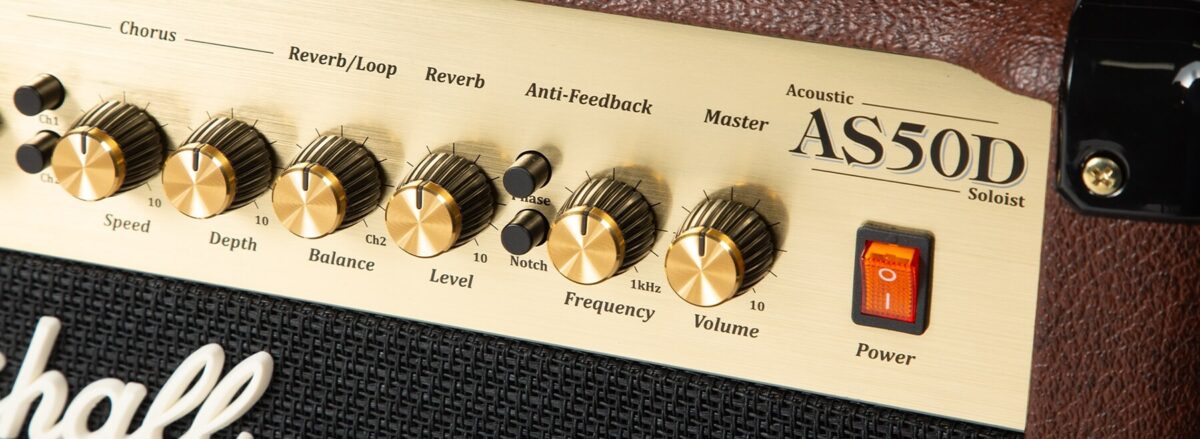 Stiprintuvas akustinei gitarai Marshall AS50DV 50W