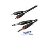 Laidas 2x RCA/m - 2x JACK/m (6m) Roxtone SACC150L6
