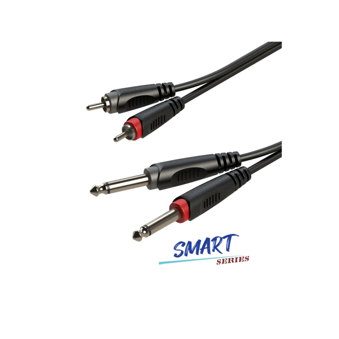 Laidas 2x RCA/m - 2x JACK/m (6m) Roxtone SACC150L6